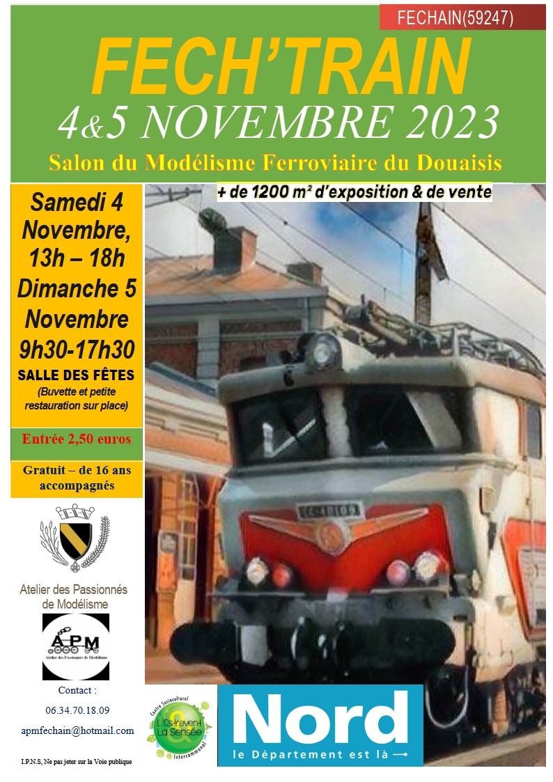Affiche exposition Fech'Train 2023