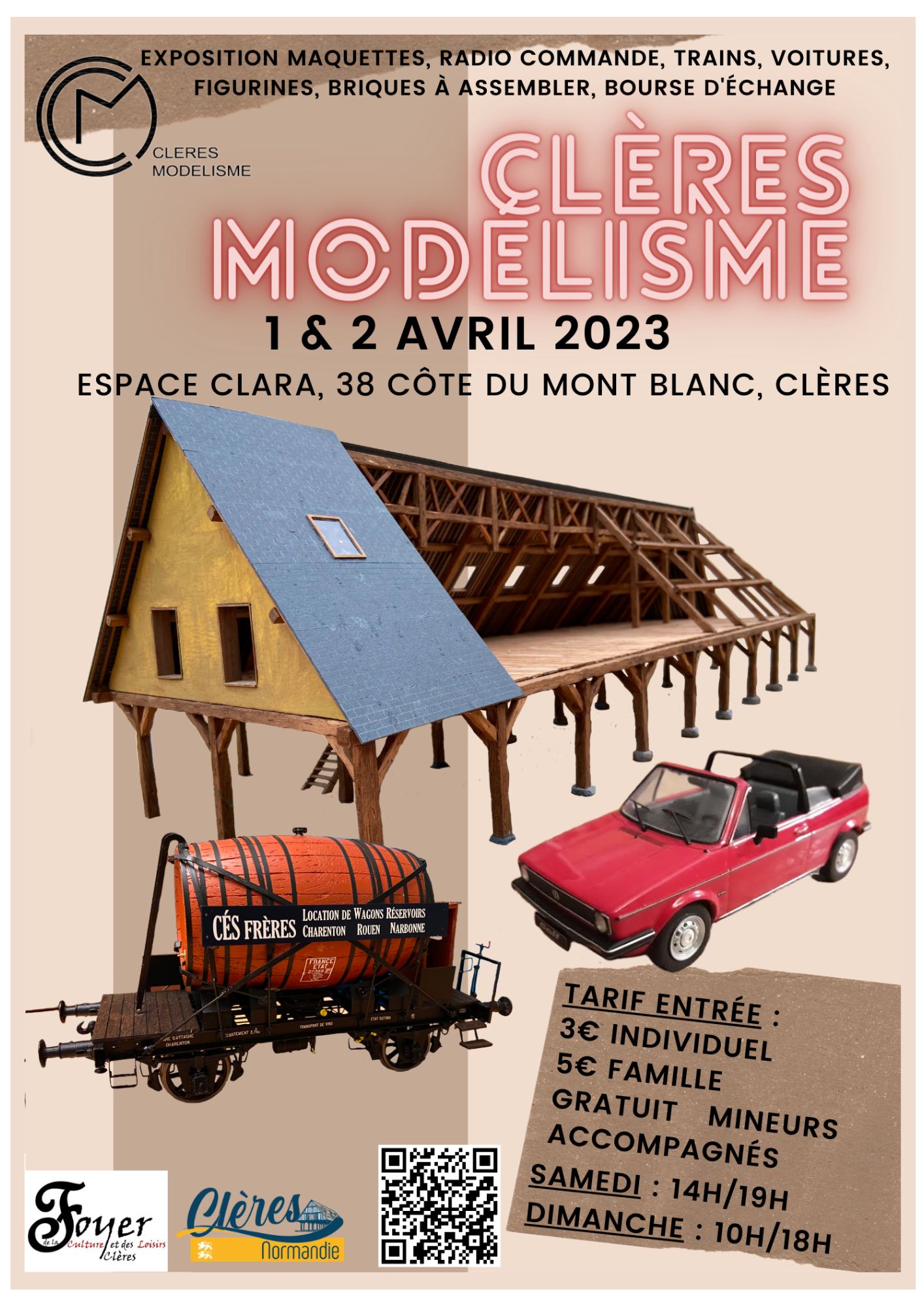 Affiche - Exposition Clères Modélisme (2023)